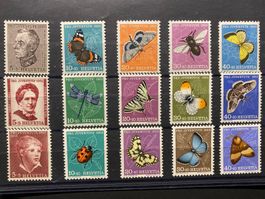 Pro Juventute Marken Bildnisse/Insekten 1950-1952 (Postfr.)