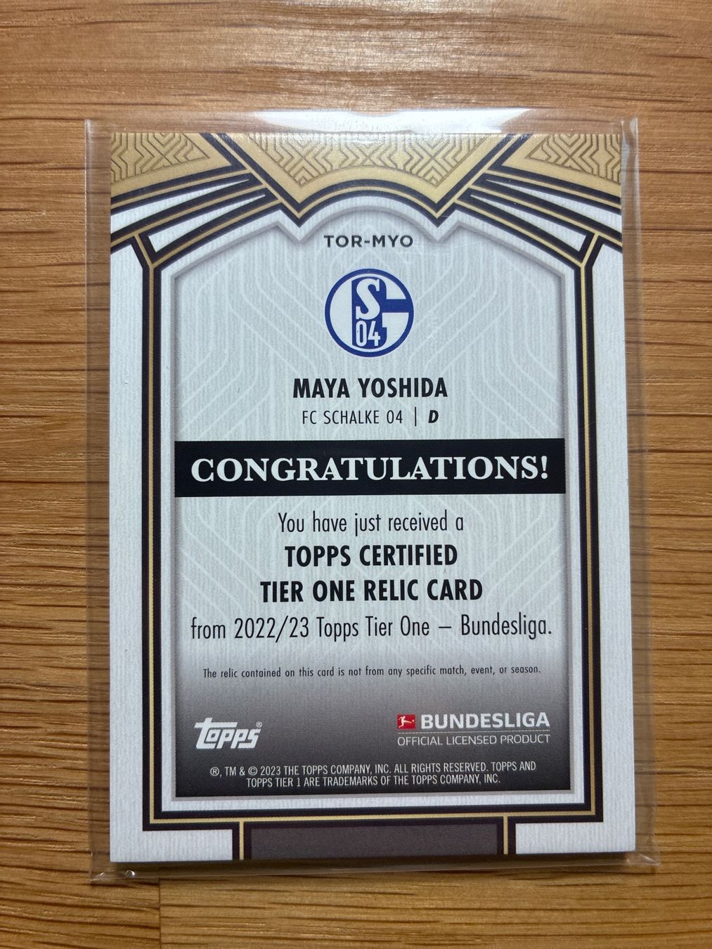 Topps Cartes à collectionner: Topps Tier One Maya Yoshida Schalke Patch /144 – D'occasion à Solothurn par MegaDaggi 1