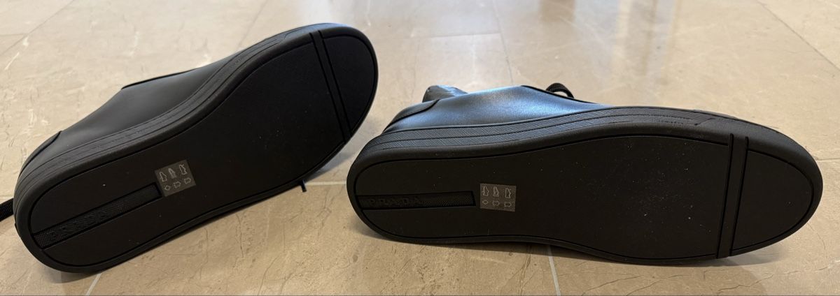 Prada Herrenschuhe: Prada Sneaker Leder Schwarz – Neu und originalverpackt aus Zürich von kavebe 4