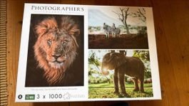 3er Set Tier-Puzzle, Photographers Collection, 3000 Teile!