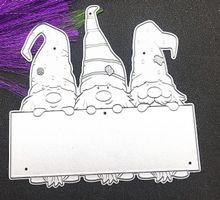 Stanzschablone  Zwerge / Gnome mit Schild  NEU
