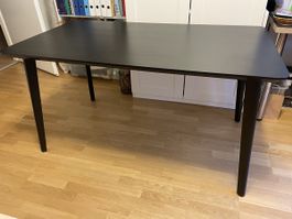 IKEA LISABO Esstisch/Schreibtisch, schwarz, 140x78cm