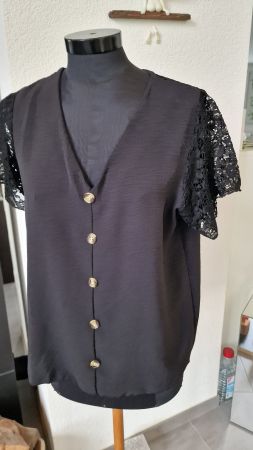 Shirt von Today mit Spitzenbesatz