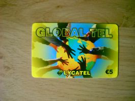 Global Tel Lycatel Telefonkarte Wert 5 Euro Sammlerstück
