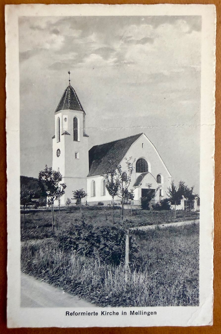Ansichtskarten: Mellingen - Reformierte Kirche - AK – Gebraucht aus Lutry von Ediego