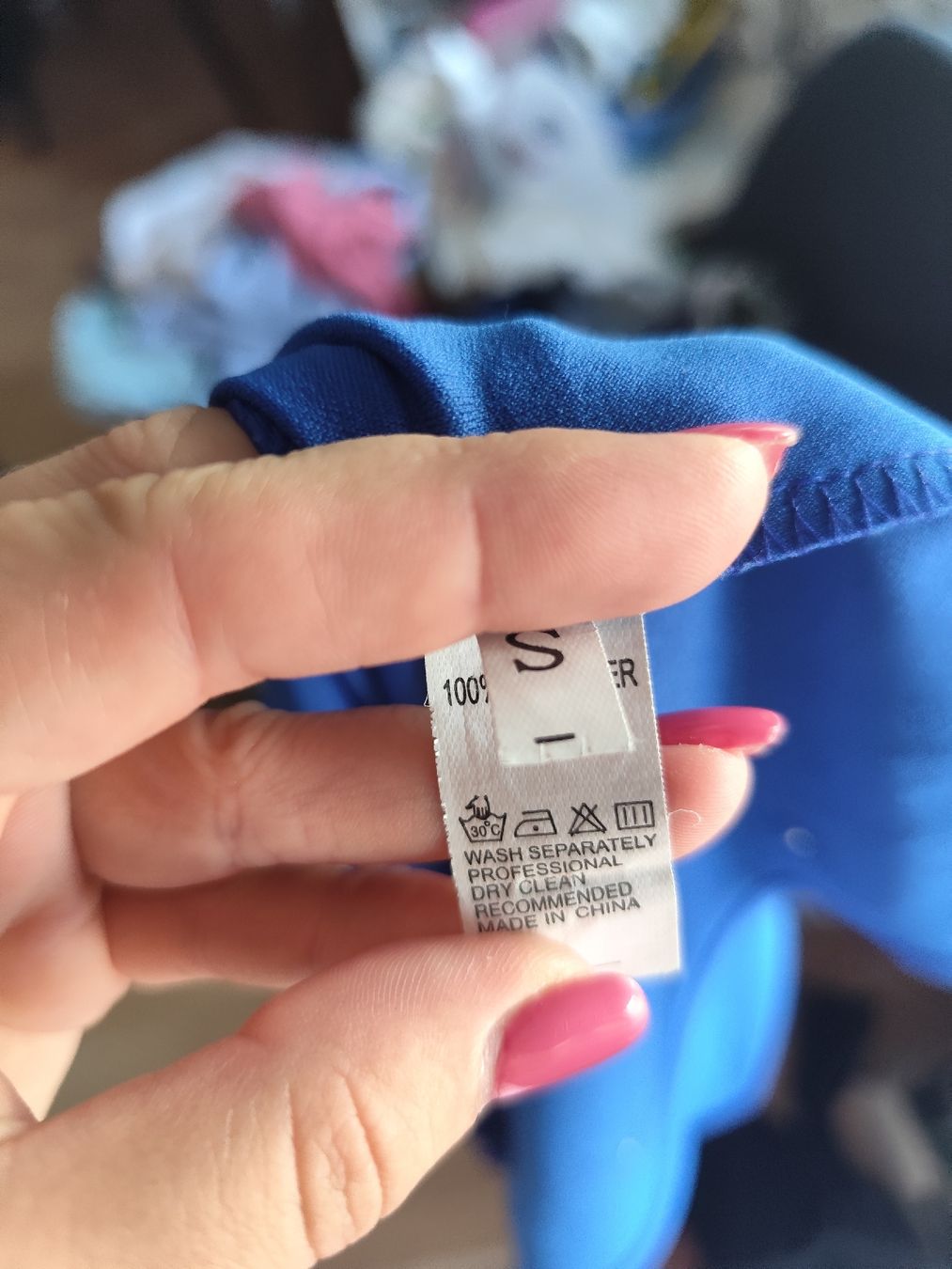 Camicette: T-Shirt Blue Size S Bee Pearl Appliqué Polyester – Usato da Mägenwil venduto da VintageGirly 6