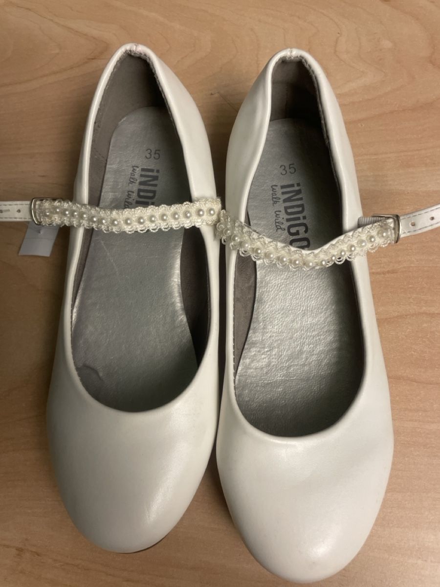 Scarpe per ragazze: Weisse indigo Mädchen Ballerina Gr.35 – Nuovo (secondo la descrizione) da Obergerlafingen venduto da cabo4 1
