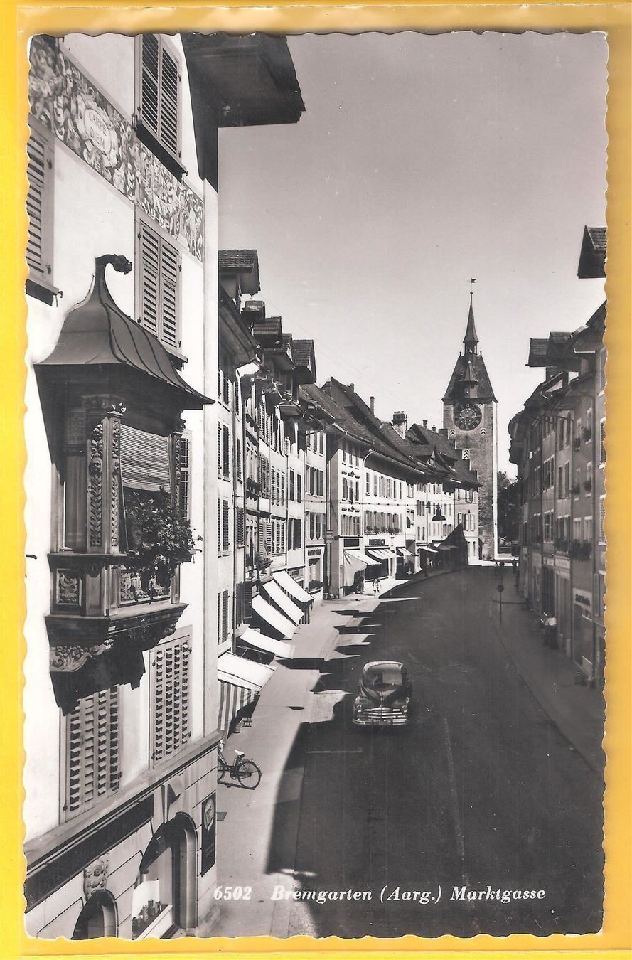 Cartoline postali: alte AK Bremgarten Marktgasse/Oldtimer und Velo – Nuovo (secondo la descrizione) da Zürich venduto da Hagliweg