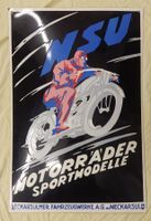 Plaque publictaire Moto  "NSU" emaillée
