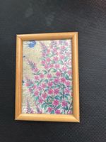 Bild mit Holzrahmen Blumenmotiv floral Grösse 13x18cm