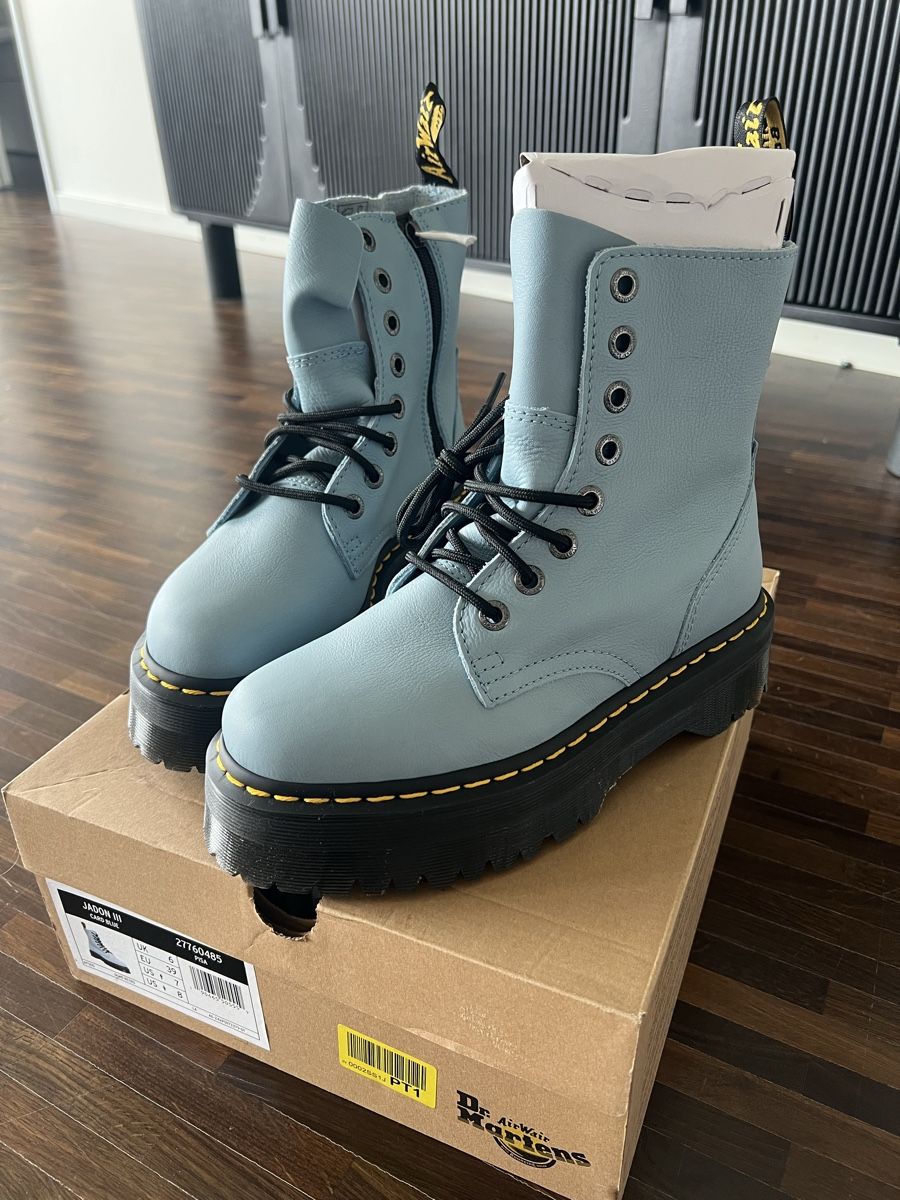 Dr. Martens Scarpe da donna: Dr. Martens Jadon Stiefel, hellblau, neu, Grösse 39 – Nuovo e nell'imballaggio originale da Baar venduto da Lila2006
