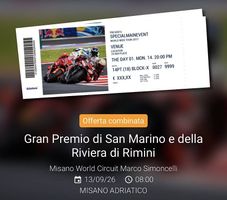Billet samedi dimanche Misano MotoGP