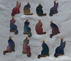 12 pendentifs chat motif constellations  neuf
