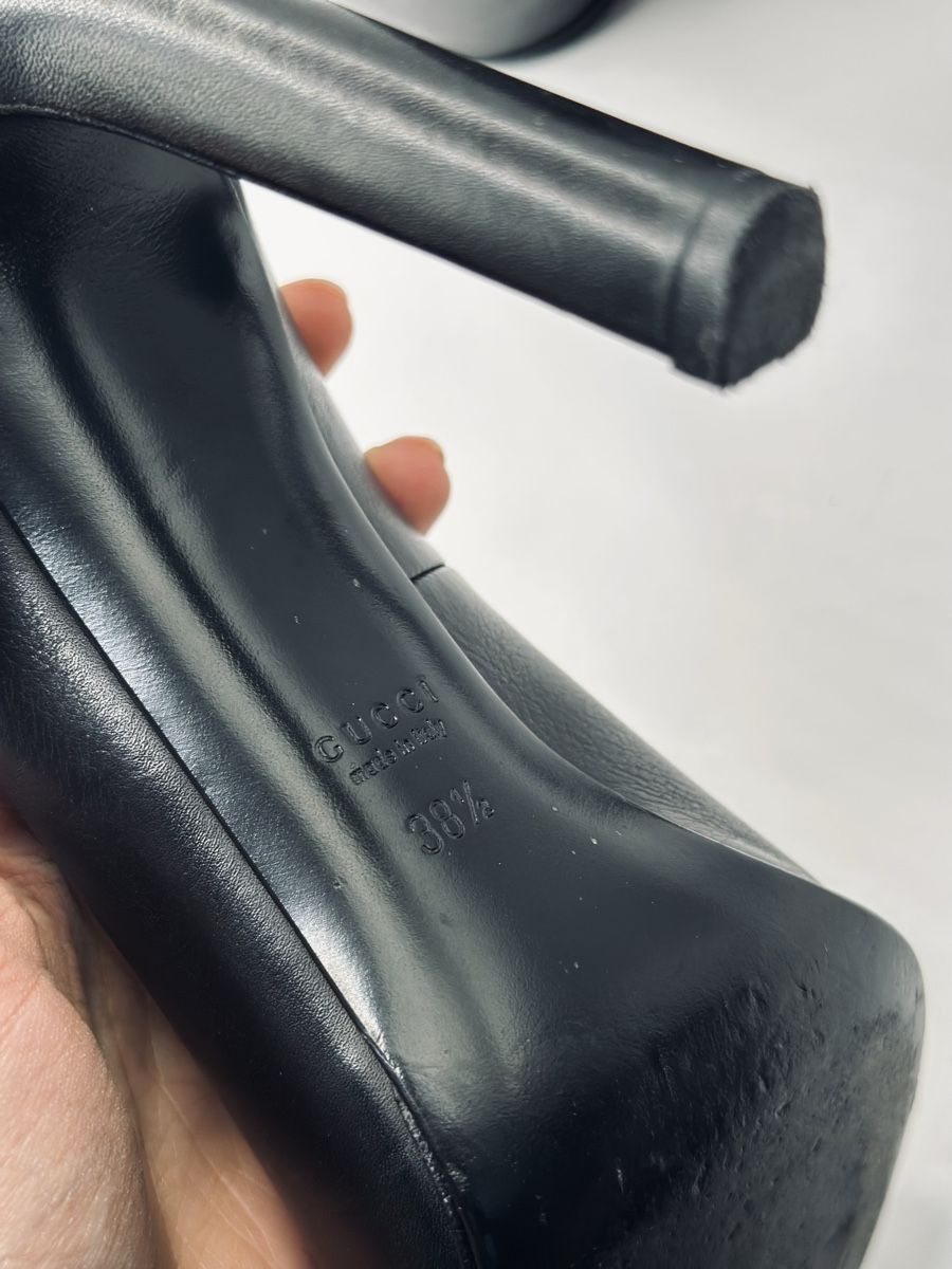 Gucci Damenschuhe: Gucci Black Leather Heels – Gebraucht aus Biel/Bienne von sec_2llb 3