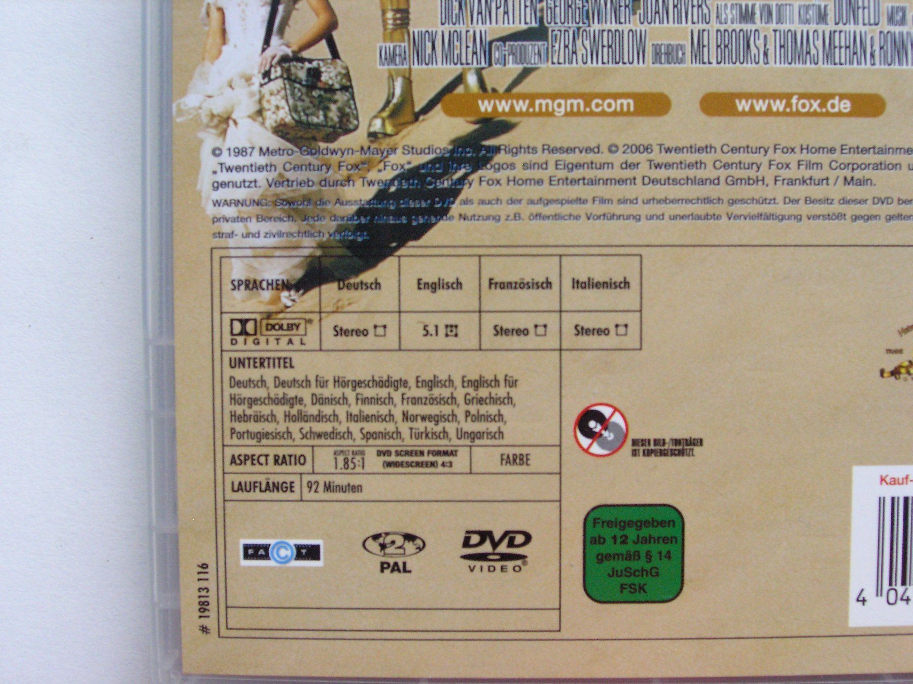Tutti i DVDs: 2 DVD-Set Spaceballs & der Partyschreck – Usato da Zuzwil SG venduto da vette13 6