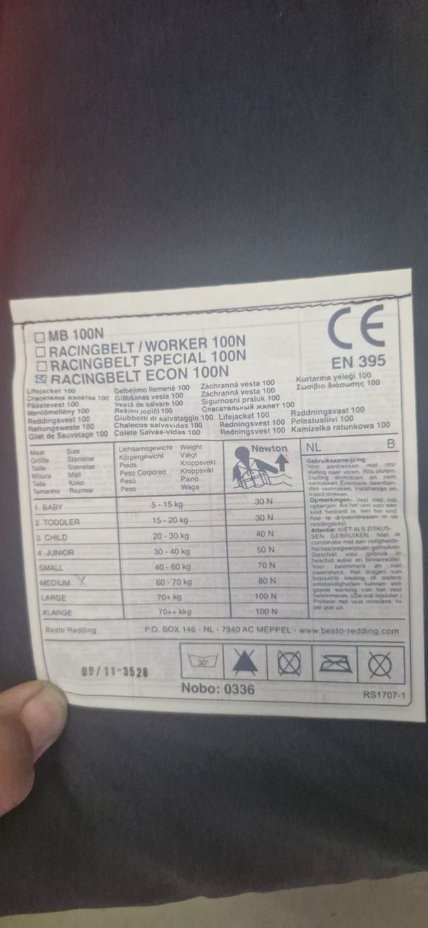 Gilets de sauvetage: Rettungsweste 60-70 kg – Neuf avec emballage d'origine à Volketswil par paulr2804 1