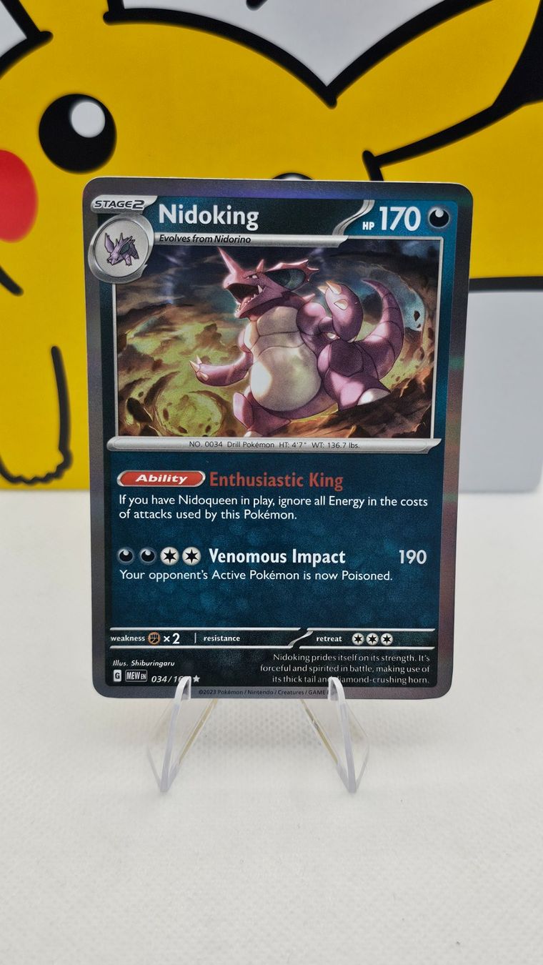 Pokémon Sammelbilder & Trading cards: Nidoking MEW 034/165 EN – Gebraucht aus Rheineck von Pinia03
