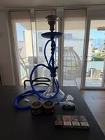 Shisha blau mit diversem Zubehör HOOKAH LAME