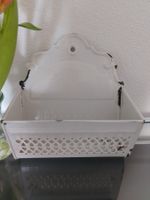 Vintage Wand-Utensilo Emaille Wandkörbchen Korb Shabby Chic