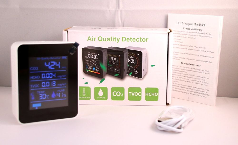 AWAIR Element Luftqualität Messgerät, CO2 Sensor, VOC Messgerät, Raumluft Monitor, Smarter AWAIR Element Luftqualität Messgerät, CO2 Sensor, VOC Messgerät, Raumluft Monitor, Smarter