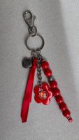 Schlüsselanhänger / Taschenanhänger Rot/Silber