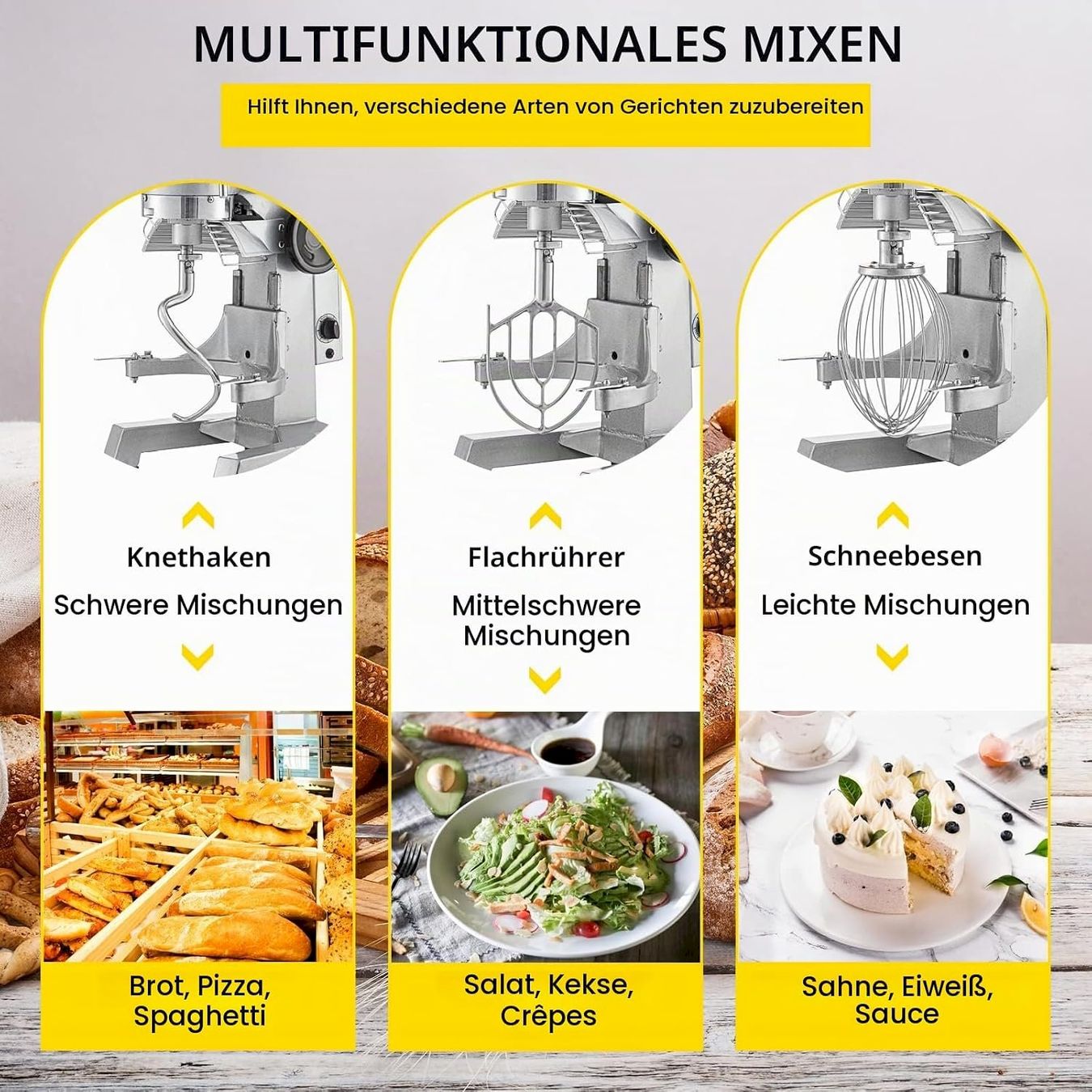 Elettrodomestici da cucina: VEVOR Knetmaschine 14 L – Nuovo e nell'imballaggio originale da Bottighofen venduto da zaap 5