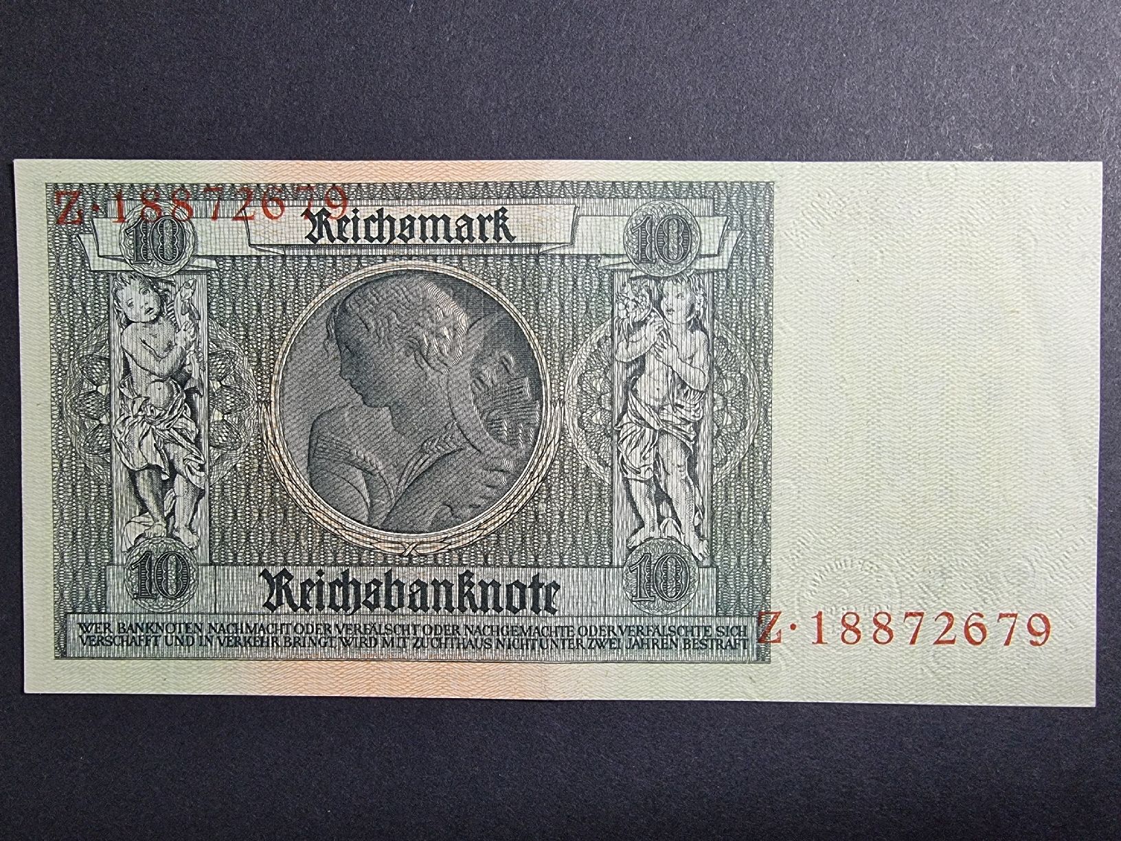 Banknoten: 10 Reichsmark , Sammlernote, guter Zustand. – Neu (gemäss Beschreibung) aus Neuenhof von tap_mxt6 1