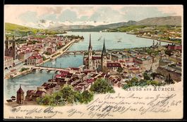 Lithographie Zürich, Stadtpanorama