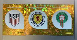 Sticker WM 2026 USA, Schottland, Marokko Panini Neu