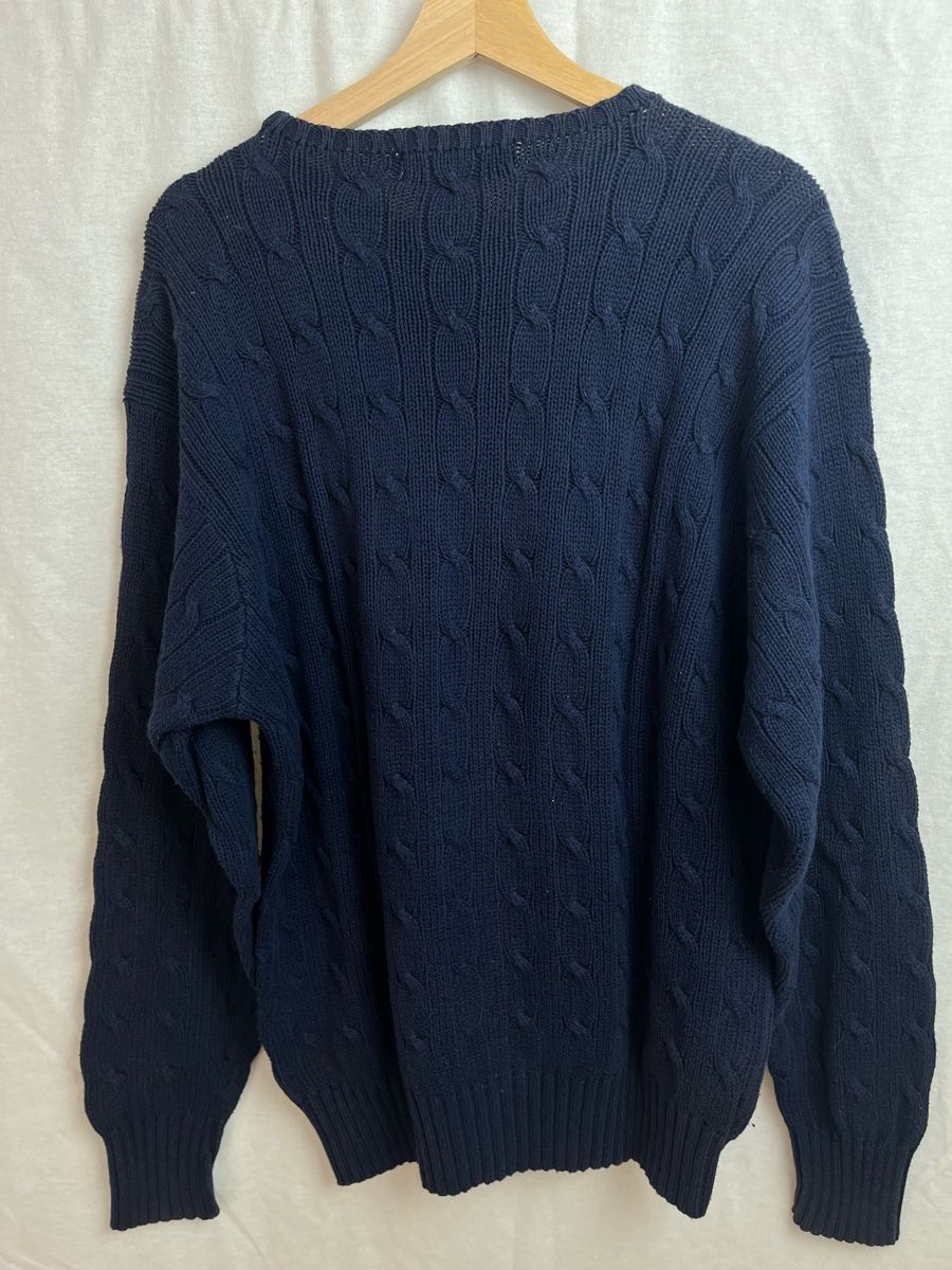 Ralph Lauren Maglioni & Felpe: Pull Ralph Lauren bleu foncé tressé  – Nuovo (secondo la descrizione) da Les Avanchets venduto da lunedeneige.shop 3