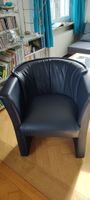 Schicker Cocktailsessel Kunstleder schwarz