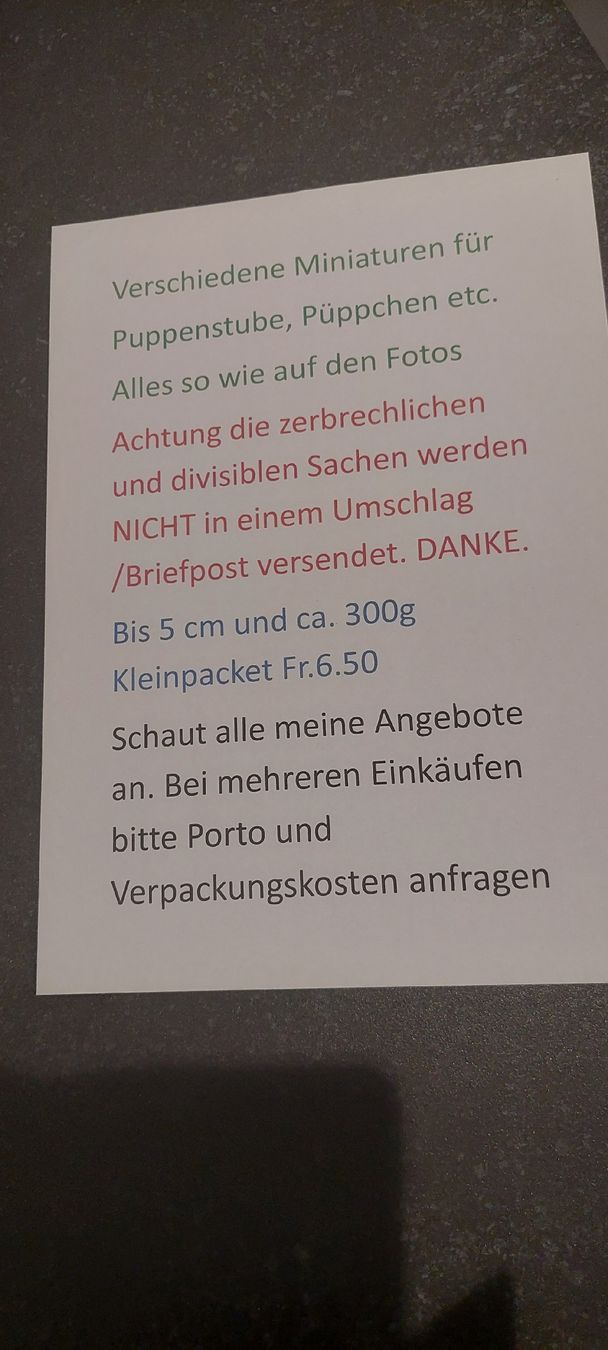 Puppenhäuser & -möbel: Puppenstuben Miniaturen neu – Neu (gemäss Beschreibung) aus Muri AG von nindo1 7