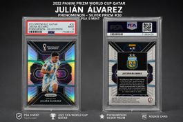 Panini Prizm WM Qatar Julian Alvarez Rookie Card PSA 9