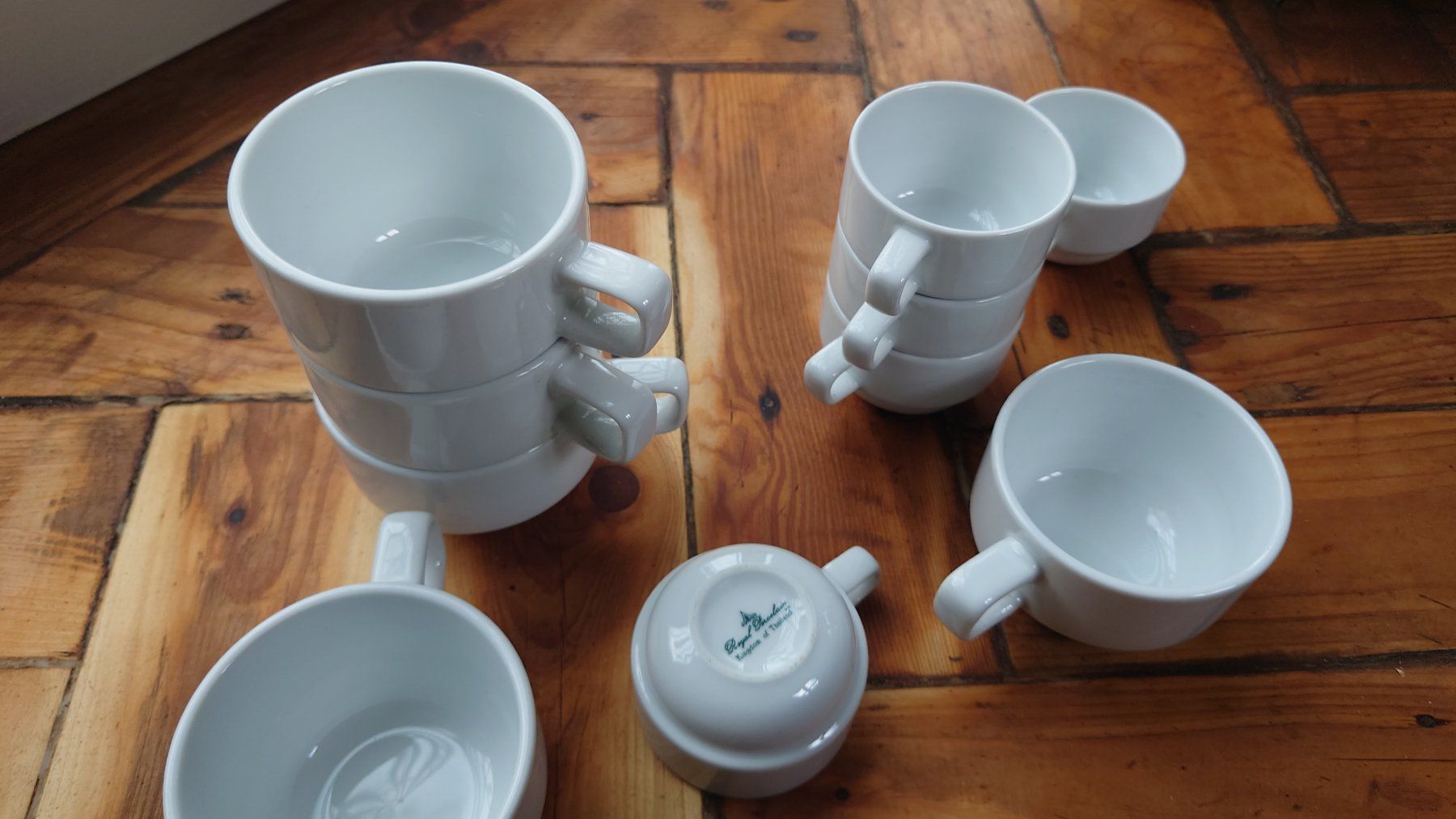 Tassen: Kaffe Espresso Tassen 2 Grössen Porzelan – Gebraucht aus Wittenbach von Aberanders 3