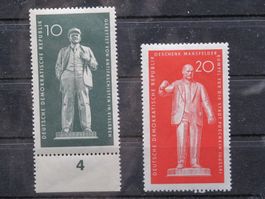DDR 1960 Lenin / Thälmann Denkmäler **