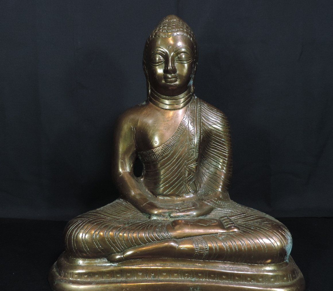 Skulpturen & Statuen: Buddha Figur Bronze, sitzender Buddha – Gebraucht aus Duggingen von roterbambus