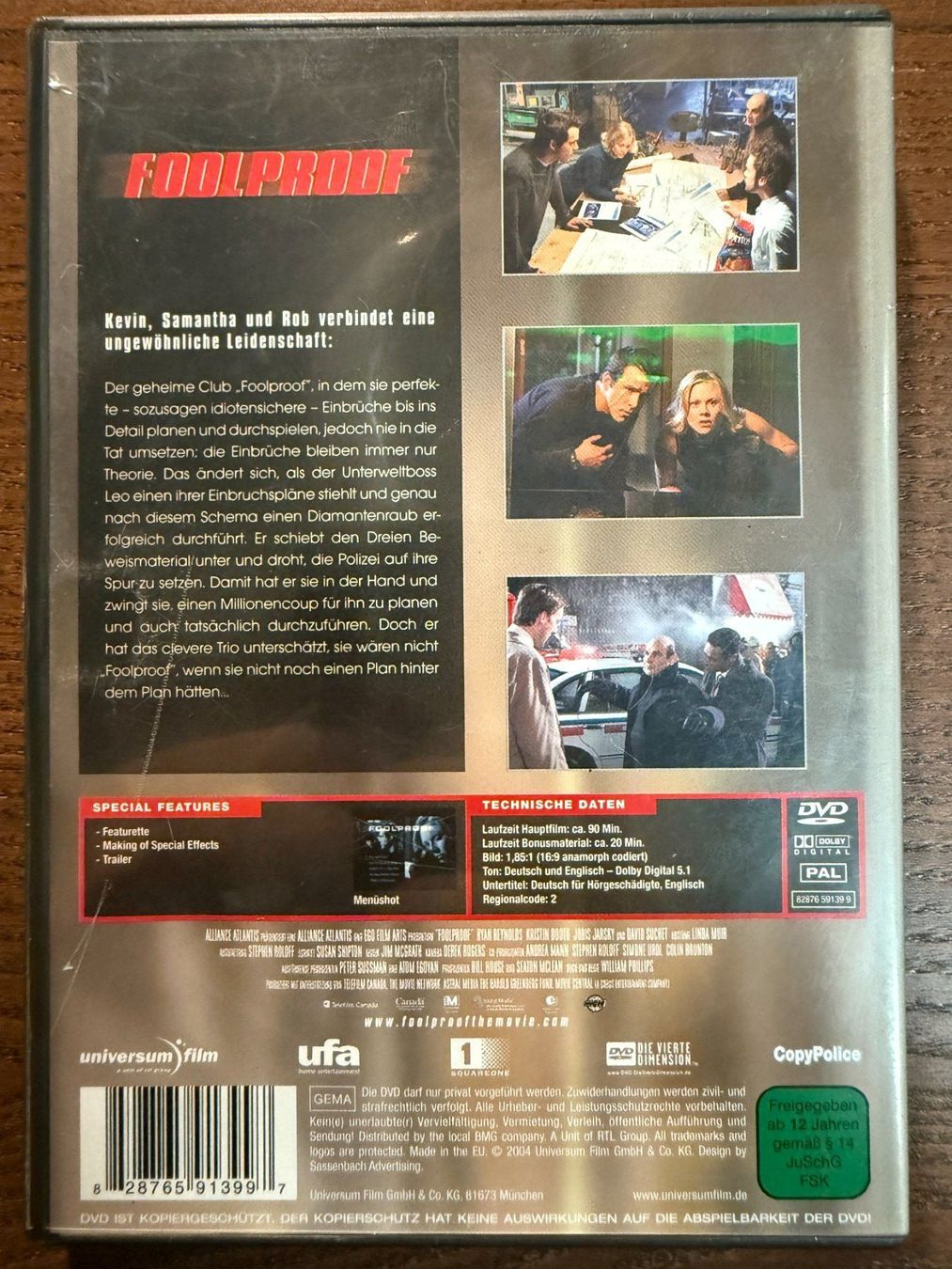 Tutti i DVDs: Foolproof - Ausgetrickst – Usato da Zürich venduto da FilmFreunde 1
