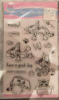 Katzen Silikonstempel Clear Stamps Basteln Scrapbookin