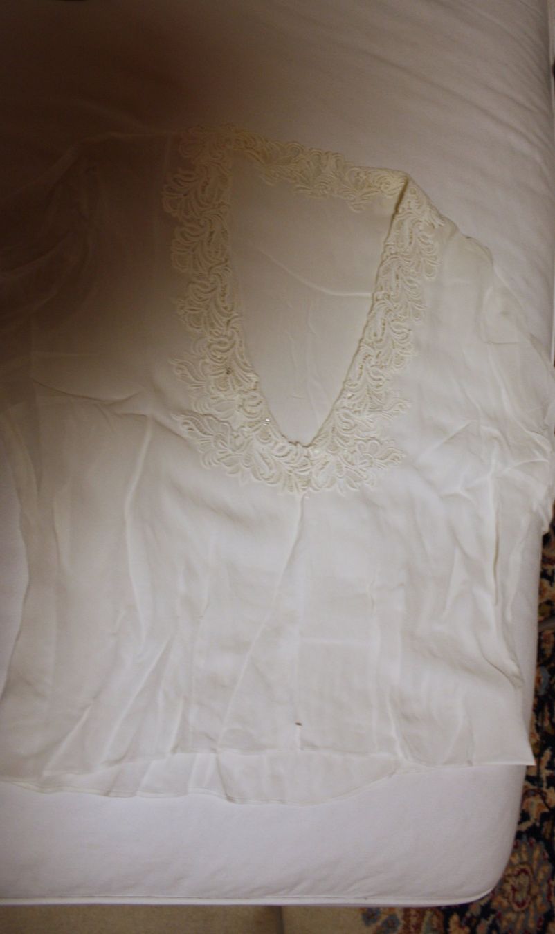 Camicette: Bluse mit Spitze weiss Gr. L – Usato da Flüelen venduto da Diversicum-Vintage 7