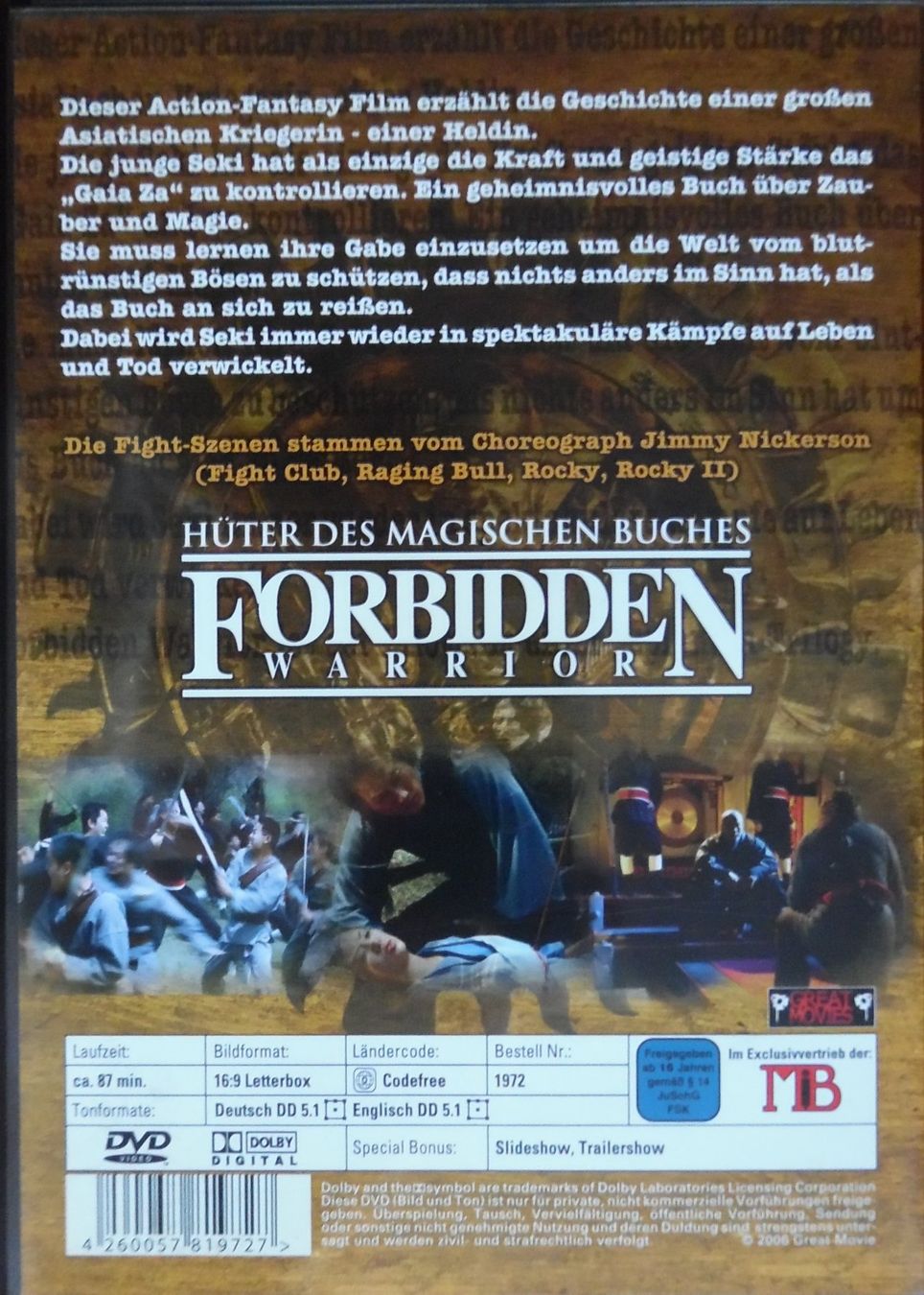 Alle DVDs: Forbidden Warrior – Gebraucht aus Bellinzona von Luna093 2