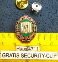NSU AUTO/MOTO NECKARSULM PIN VINTAGE MIT SECURITY-CLIP