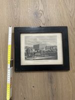 Lithographie Kantonsschule Züri ch gerahmt 23x15cm guter Zus