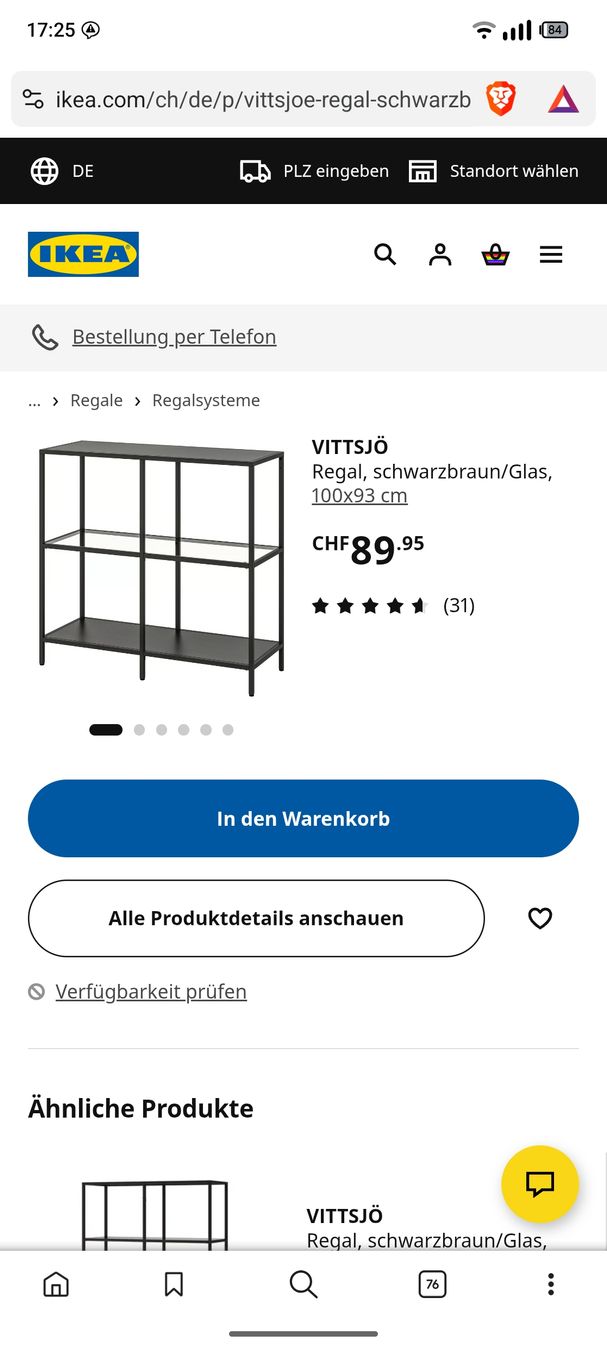 Ikea Scaffali: Ikea Vittsjö Regal 100x93x36 – Usato da Bülach venduto da Ainzelstuck 4