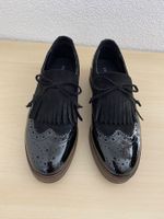 Halbschuhe schwarz mit Lackleder Grösse 38 Topzustand