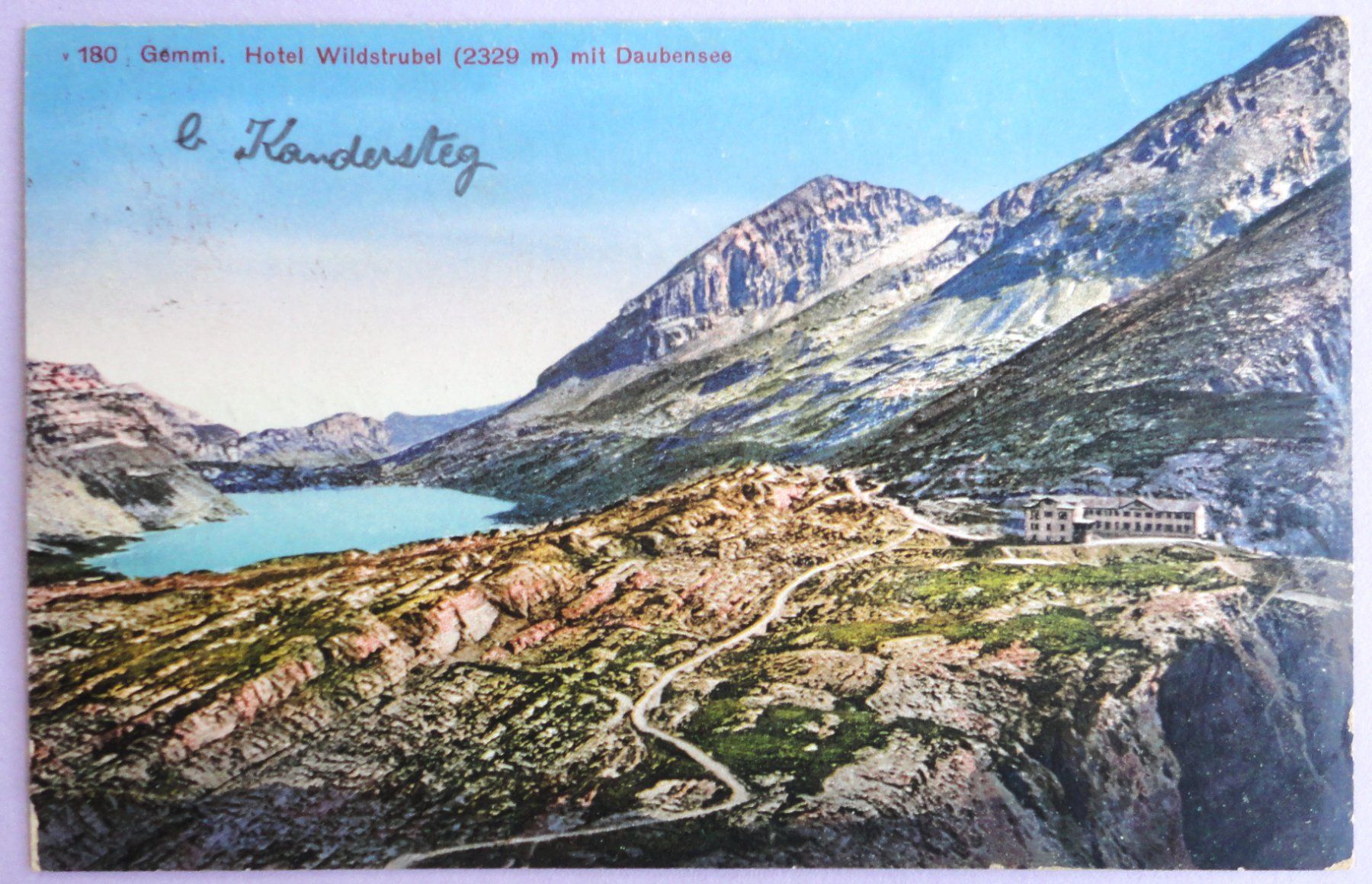 Cartes postales: Gemmi, Hotel Wildstrubel mit Daubensee – Défectueux à Fétigny par Billy2miny