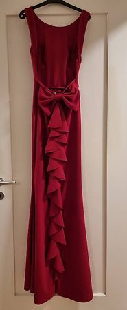 Rotes, rückenfreies Abendkleid XS/S