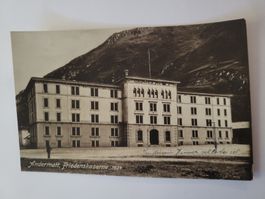 Postkarte Andermatt Friedenskaserne 1934 Ansicht alt Rmu