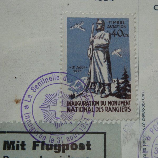 Alle Briefmarken: 1924  interessanter CH - FLUGPOST - Beleg – Gebraucht aus Egliswil von Trens01 4