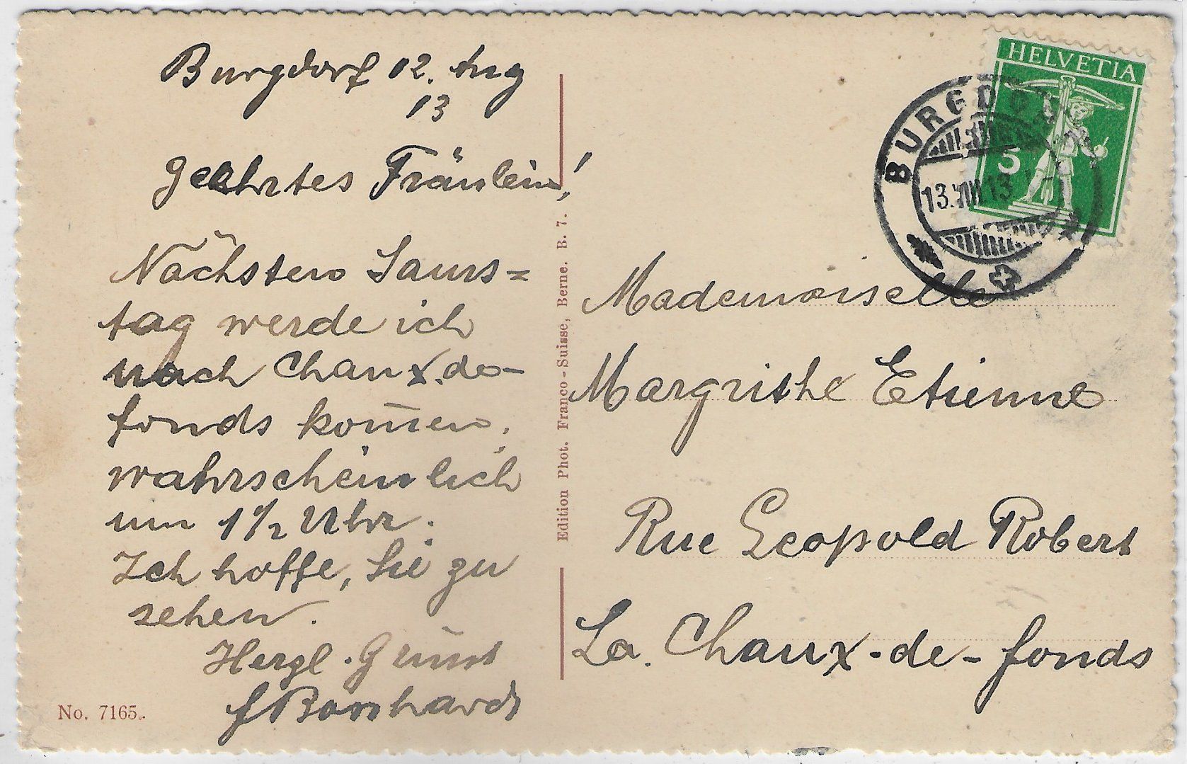 Cartoline postali: Burgdorf - Schloss mit Schlossberg – Usato da Ettingen venduto da Kartenplanet 1