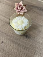 Blumenkerze Mango, handgemacht, 